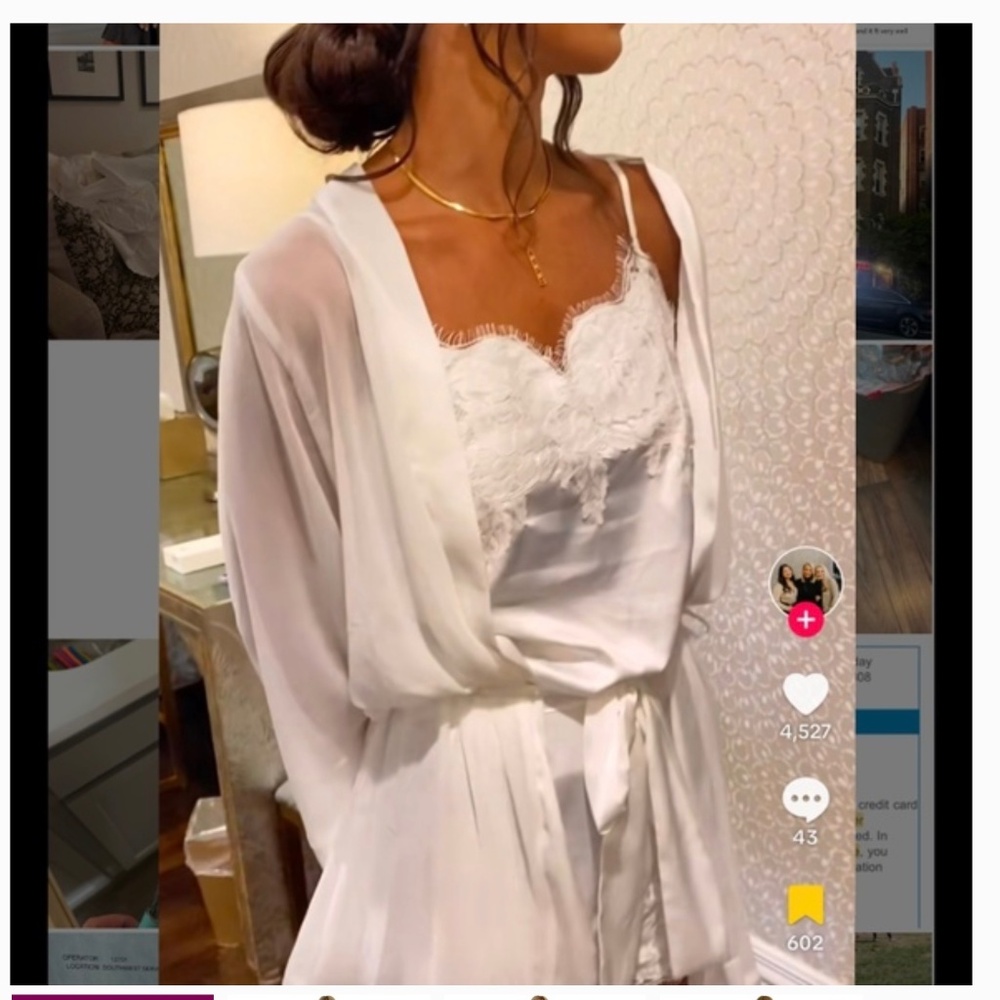 Bridal PJs - Olivia Cami Set in White by homebodii